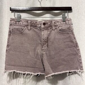 Universal Thread Gray Jean Shorts Frayed Hem